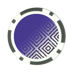 Plaid Blue White Poker Chip Card Guard