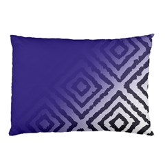 Plaid Blue White Pillow Case by Mariart