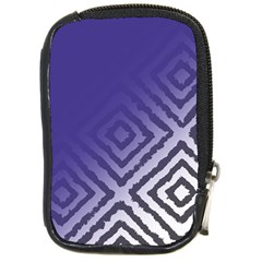 Plaid Blue White Compact Camera Cases