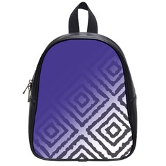 Plaid Blue White School Bag (small)