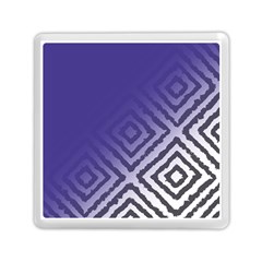 Plaid Blue White Memory Card Reader (square) 