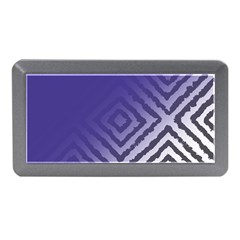 Plaid Blue White Memory Card Reader (mini) by Mariart