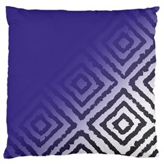 Plaid Blue White Large Cushion Case (two Sides) by Mariart