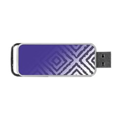 Plaid Blue White Portable Usb Flash (two Sides) by Mariart