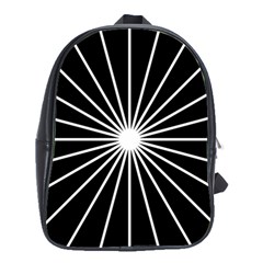 Ray White Black Line Space School Bag (large) by Mariart