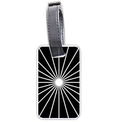 Ray White Black Line Space Luggage Tags (one Side)  by Mariart