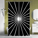 Ray White Black Line Space Shower Curtain 48  x 72  (Small)  Curtain(48  X 72 ) - 42.18 x64.8  Curtain(48  X 72 )