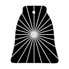 Ray White Black Line Space Ornament (bell) by Mariart