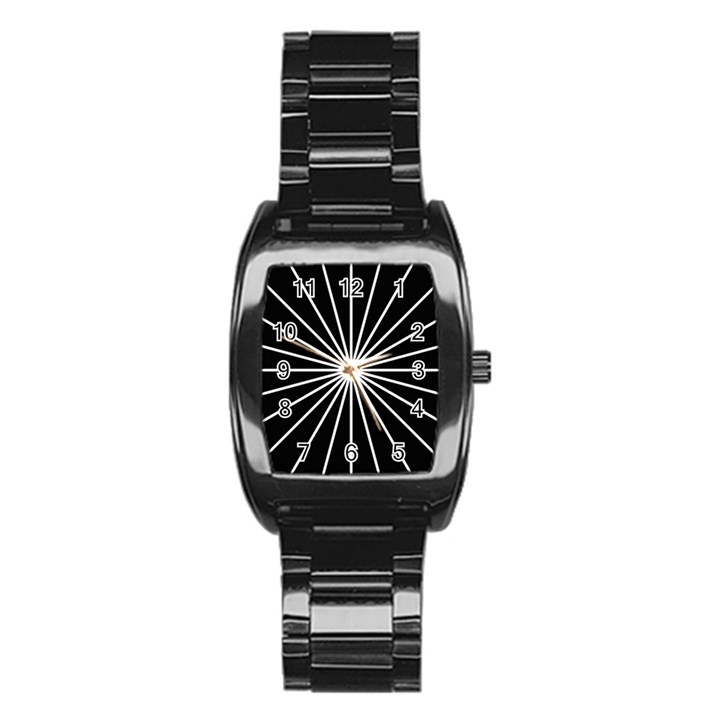 Ray White Black Line Space Stainless Steel Barrel Watch