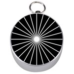 Ray White Black Line Space Silver Compasses Front