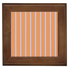 Rayures Bleu Orange Framed Tiles