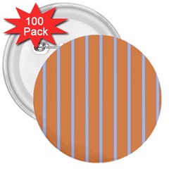 Rayures Bleu Orange 3  Buttons (100 Pack)  by Mariart