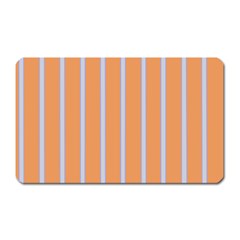 Rayures Bleu Orange Magnet (rectangular)