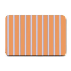 Rayures Bleu Orange Small Doormat 