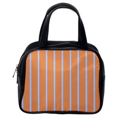 Rayures Bleu Orange Classic Handbags (one Side) by Mariart