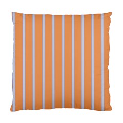 Rayures Bleu Orange Standard Cushion Case (one Side) by Mariart