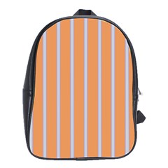 Rayures Bleu Orange School Bag (large) by Mariart