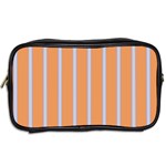 Rayures Bleu Orange Toiletries Bags 2-Side Back