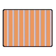 Rayures Bleu Orange Fleece Blanket (small) by Mariart