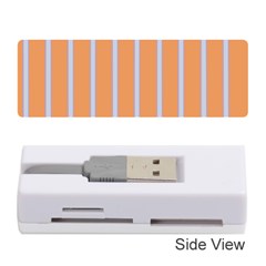 Rayures Bleu Orange Memory Card Reader (stick)  by Mariart