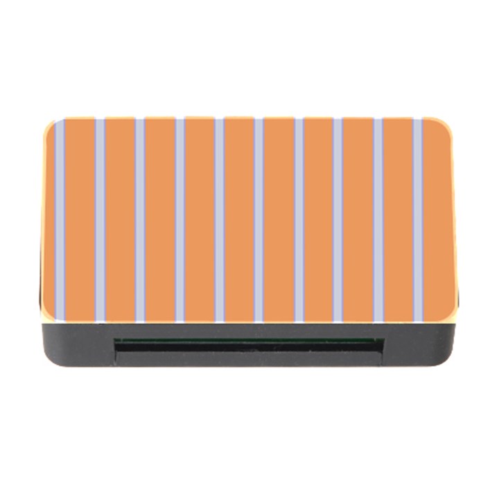 Rayures Bleu Orange Memory Card Reader with CF