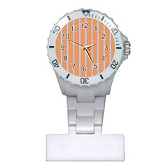 Rayures Bleu Orange Plastic Nurses Watch