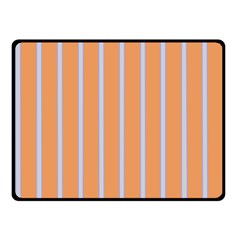 Rayures Bleu Orange Double Sided Fleece Blanket (small) 