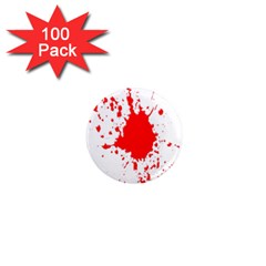 Red Blood Splatter 1  Mini Magnets (100 Pack)  by Mariart