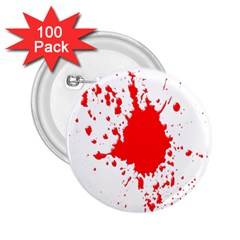 Red Blood Splatter 2 25  Buttons (100 Pack) 