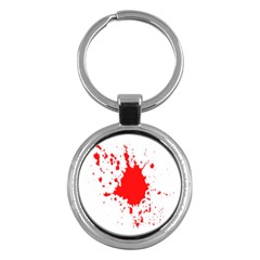 Red Blood Splatter Key Chains (round)  by Mariart