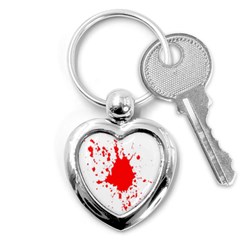 Red Blood Splatter Key Chains (heart) 