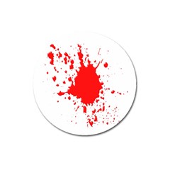 Red Blood Splatter Magnet 3  (round)