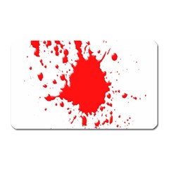 Red Blood Splatter Magnet (rectangular)