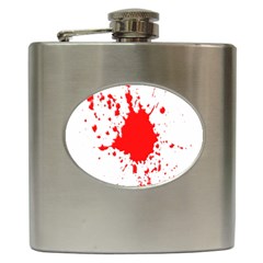 Red Blood Splatter Hip Flask (6 Oz) by Mariart