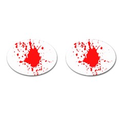 Red Blood Splatter Cufflinks (oval)