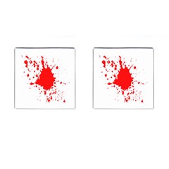 Red Blood Splatter Cufflinks (square) by Mariart