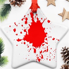 Red Blood Splatter Star Ornament (two Sides)