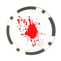 Red Blood Splatter Poker Chip Card Guard by Mariart