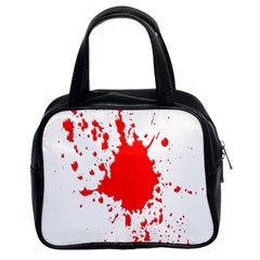 Red Blood Splatter Classic Handbags (2 Sides) by Mariart