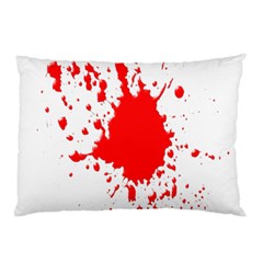 Red Blood Splatter Pillow Case by Mariart