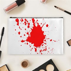 Red Blood Splatter Cosmetic Bag (large) 