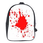 Red Blood Splatter School Bag (Large) Front