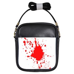 Red Blood Splatter Girls Sling Bags