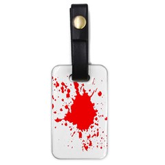 Red Blood Splatter Luggage Tags (one Side)  by Mariart