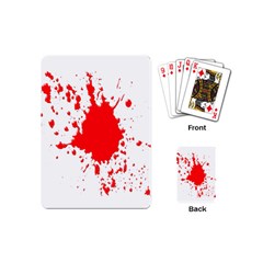 Red Blood Splatter Playing Cards (mini)  by Mariart