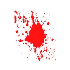 Red Blood Splatter Shower Curtain 48  X 72  (small)  by Mariart