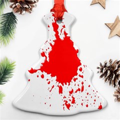 Red Blood Splatter Ornament (christmas Tree)  by Mariart