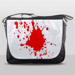 Red Blood Splatter Messenger Bags