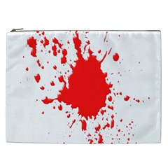 Red Blood Splatter Cosmetic Bag (xxl)  by Mariart