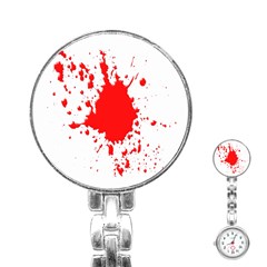 Red Blood Splatter Stainless Steel Nurses Watch